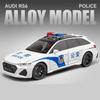 Новая 1/24 RS6 Avant Station Wagon Модель автомобиля из литого металла Игрушечная полицейская машина Модель автомобиля Моделирование Звук и Свет Дети Мальчики Подарок