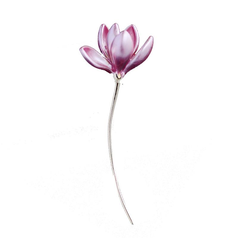 Японская и корейская эмалевая брошь «Лотос»: Элегантная, свежая и милая булавка для шляп и одежды — идеально подходит для креативных и стильных женских аксессуаров.