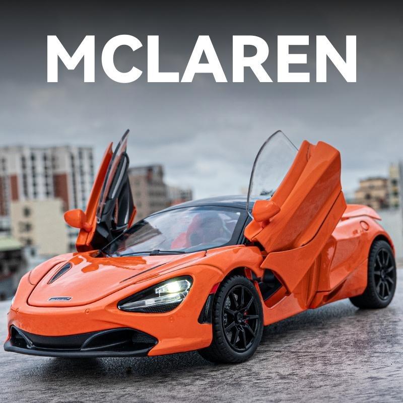 1/24 McLaren 720S литая игрушечная машинка миниатюрная модель кабриолета с инерционным механизмом звук и свет коллекция подарок для мальчиков