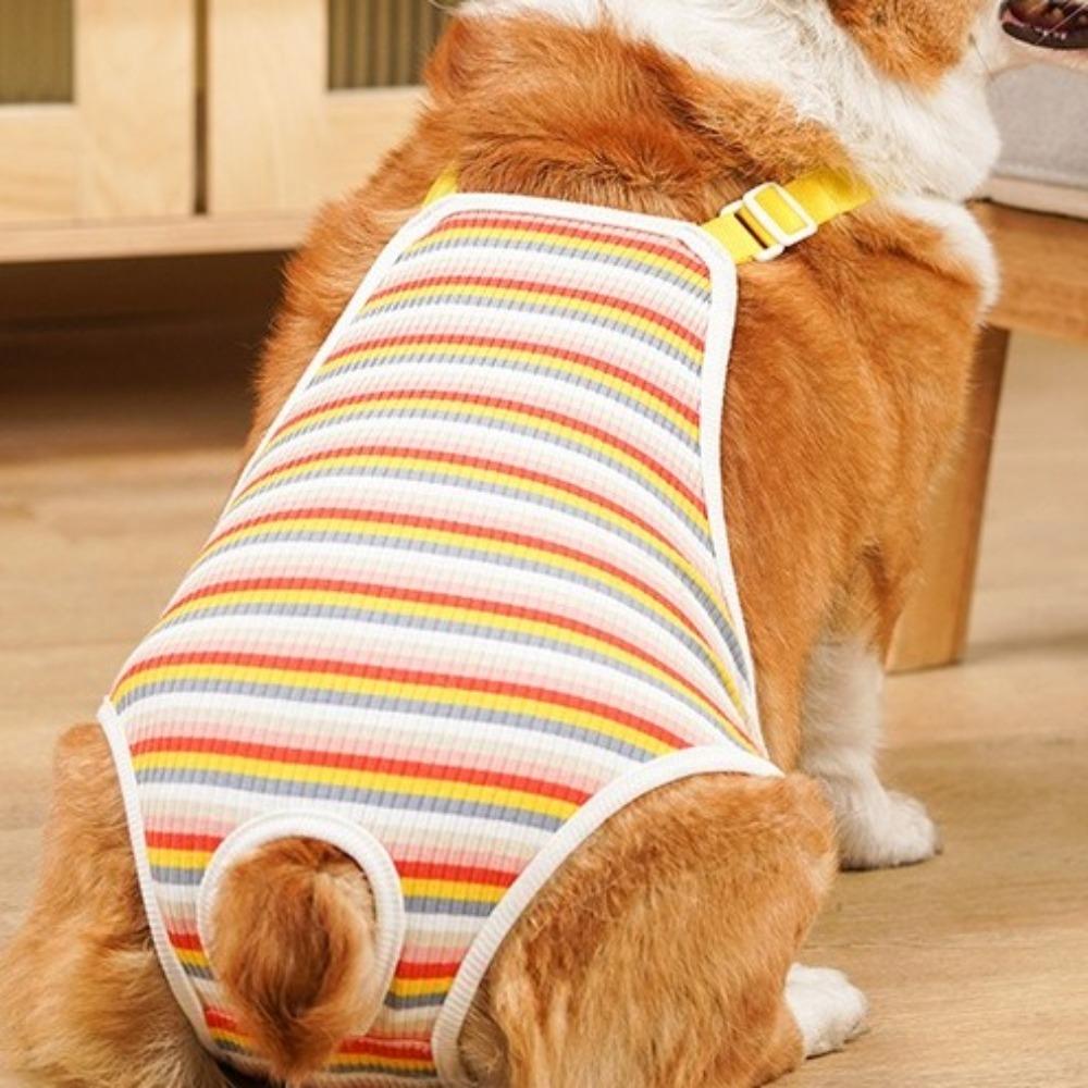 Breathable Female Dog Underwear Adjustable Straps Pet Safety Trousers  Outdoor Walk