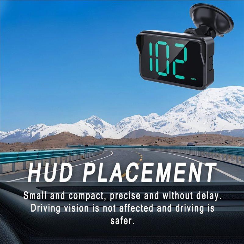 Universal Digital Speedometer GPS HUD Head Up Display For All Car Truck Auto Parts Plug And Play Suction Cup Mount Included