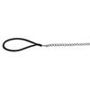 Metal Leash - Chrome - 1.10 M - Double Handle - Black Color - For Medium Dogs