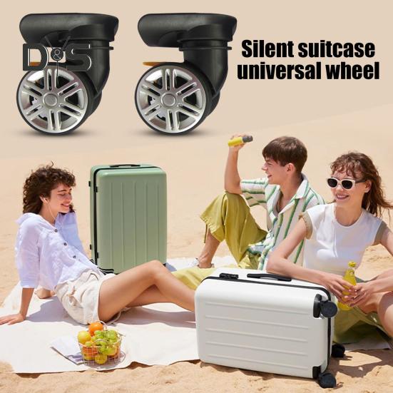 1 пара универсальных сменных колес, малошумные двухрядные колеса большого размера для чемодана на колесиках, ремонтные колеса для дорожного чемодана, аксессуары, колеса