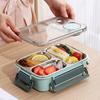 850ml Lunch Box Stainless Steel Bento Box for Adults Leakproof Stackable Lunch Container with Divided Compartments Easy To Carry Meal Prep Container