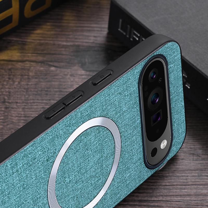 Простой нейлоновый тканевый магнитный чехол для Google Pixel 9 Pro XL 8A 7 Pro TPU Hybrid для Magsafe ударопрочный тонкий чехол для телефона