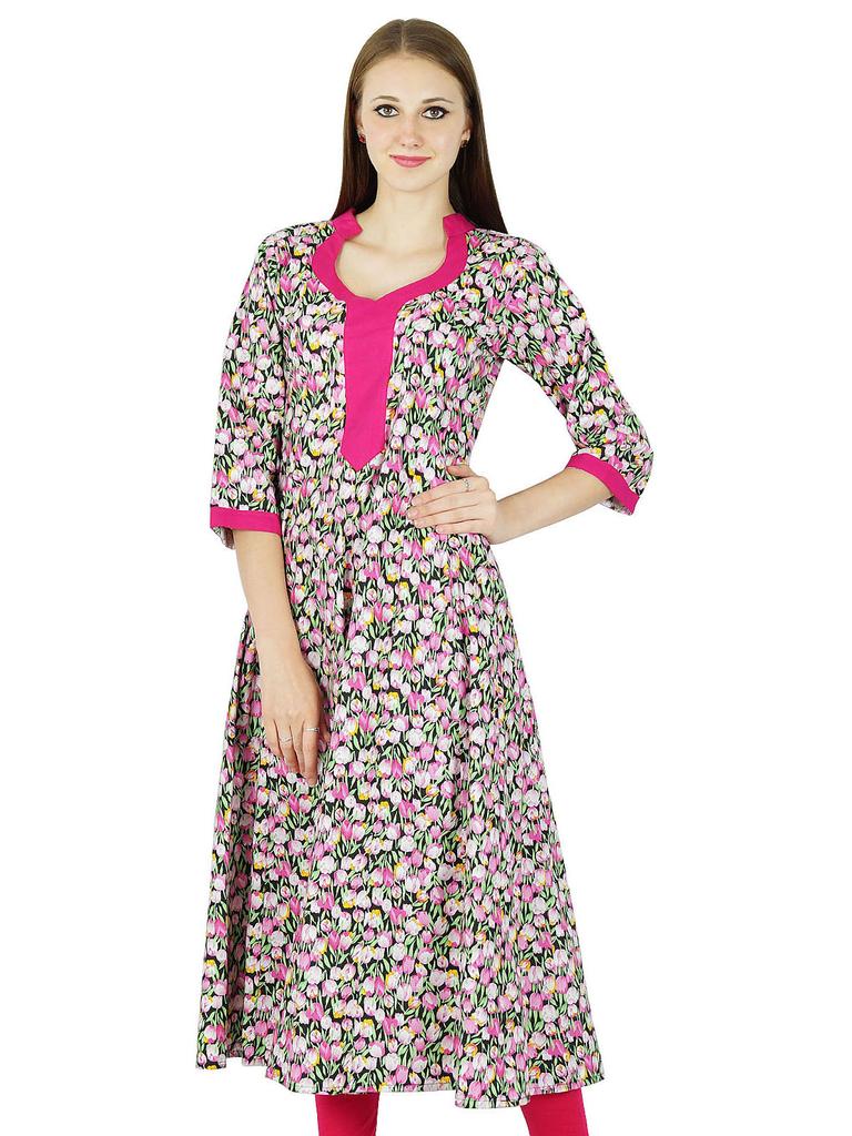 Дизайнерская индийская куртка с принтом Болливуда Женская хлопковая куртка Курти Повседневная туника