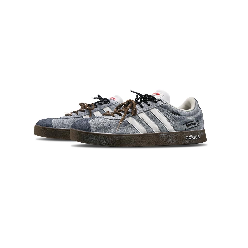 Adidas VL COURT 2.0 'GreyMory' Low top German Army Trainers Unisex Gray Blue JS3003(Team81VGreyMory)