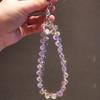 Подвесная цепочка в виде капли воды, шнурок для телефона, роскошная короткая подвесная цепочка, расшитая вручную бисером, подвеска для ношения в руке