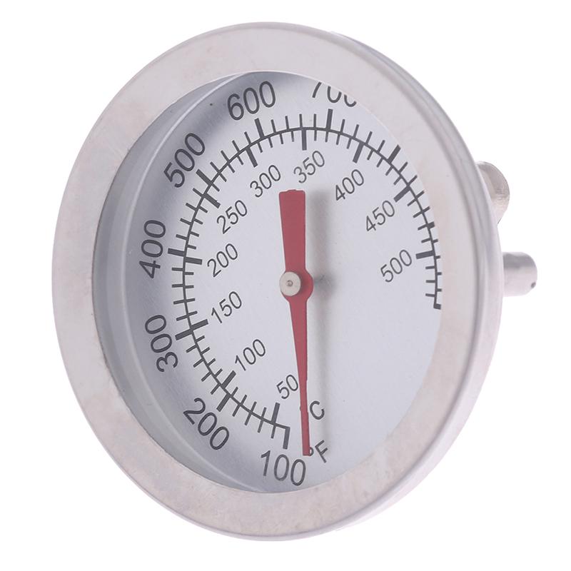 Stainless Steel Barbecue Smoke Pit Barbecue Bimetal Thermometer
