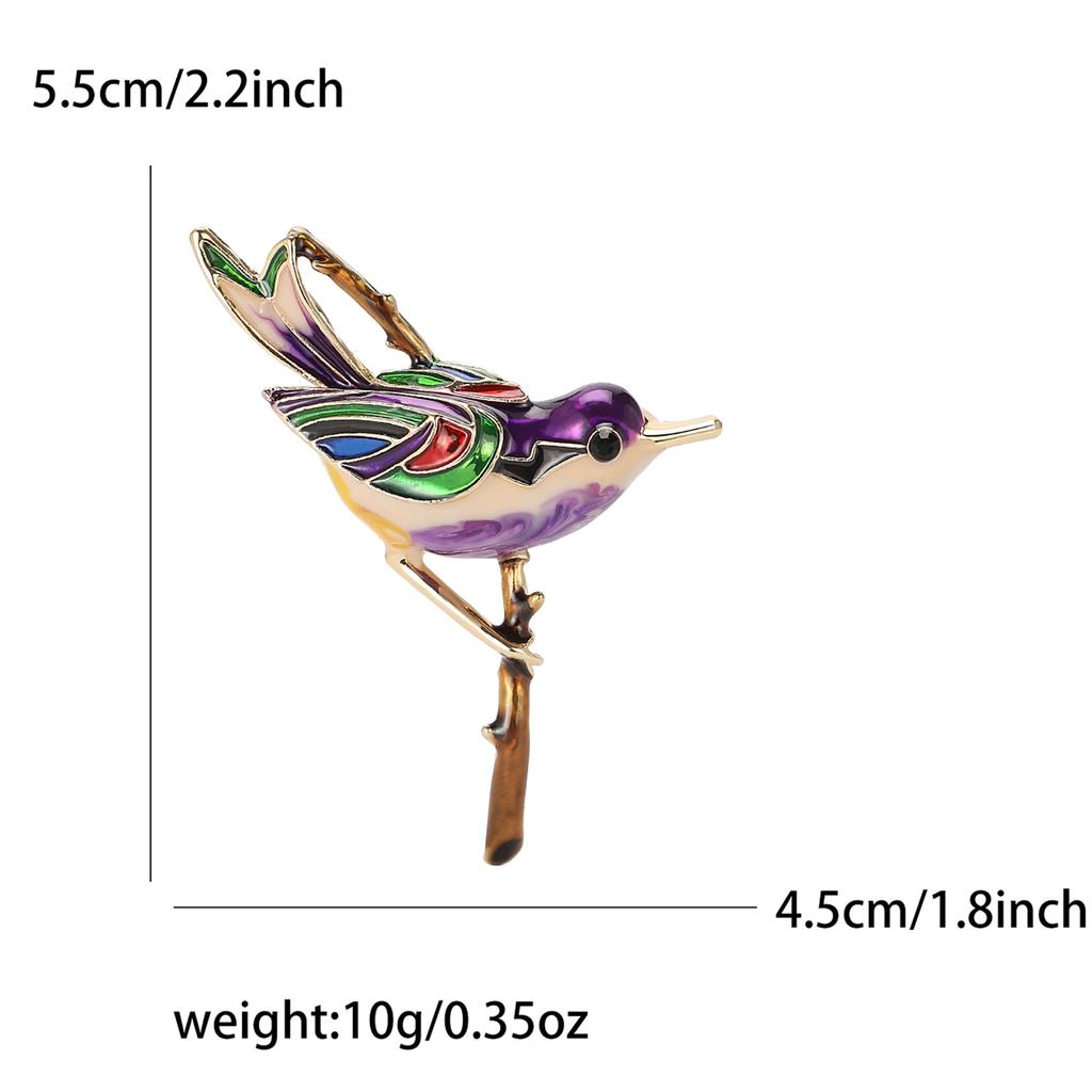 Брошь-птица из сплава с эмалью Модный простой женский костюм кардиган корсаж украшение булавка