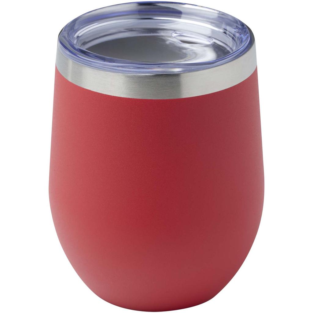 Glass "Corzo" 350 ml RCS-certified recycled stainless steel copper-insulated mug Red