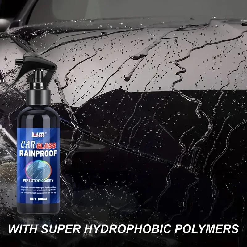 Universal Glass Rain Repellent Coating-windshield and Mirror Hydrophobic Spray,improves Visibility and Repels Water