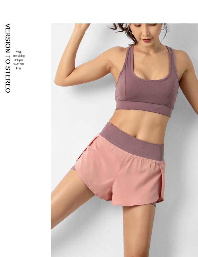 Women's Summer Quick-Dry Two-Piece Yoga Shorts with Pockets – Breathable & Anti-Exposure