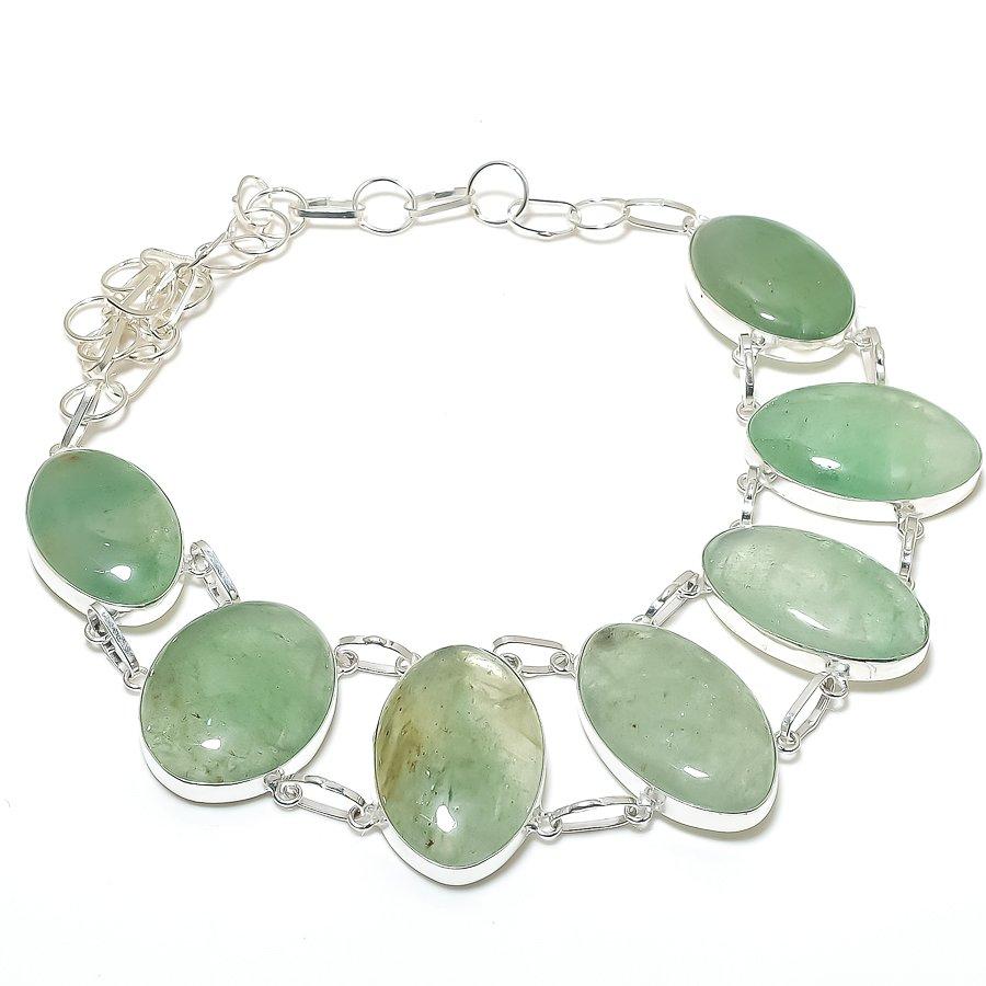 Флюорит драгоценный камень ручной работы из стерлингового серебра 925 пробы ожерелье 18 дюймов b5l02