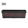Long Flower Planter for Railings 18 Inch Rectangular Box, Imitation Wood Grain Window Box Planter, Plastic Vegetables Non Deformable Plant Basins