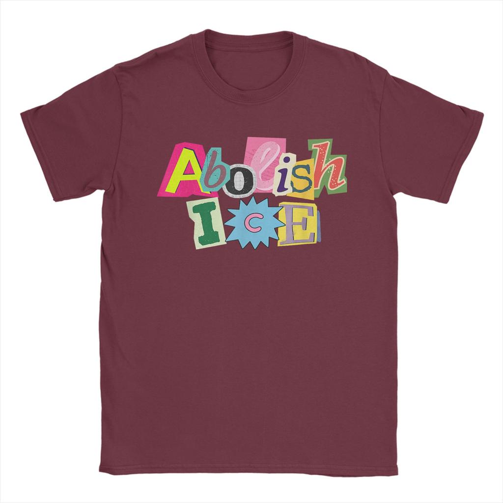 Abolish Ice Colorful T Shirt Summer Fashion T Shirts Couple 100 Cotton Oneck Oversize Tees Short Sleeves Awesome Tops