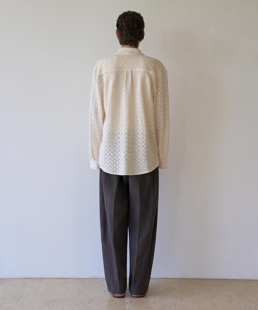 TRIP LE SENS Heirloom Crochet Shirt_Cream Ivory