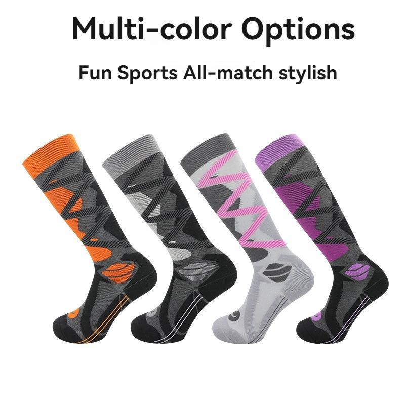 Зимние теплые утолщенные лыжные чулки, походные носки для женщин, мужчин, детей, противопрокольные, для катания на лыжах на открытом воздухе, высокие спортивные чулки