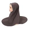 Malay Double Chin Undercap Muslim Women Solid Color Inner Scarf Islamic Instant Hijab Ladies Cap Crystal Hemp Bonnet Hat 80*55cm