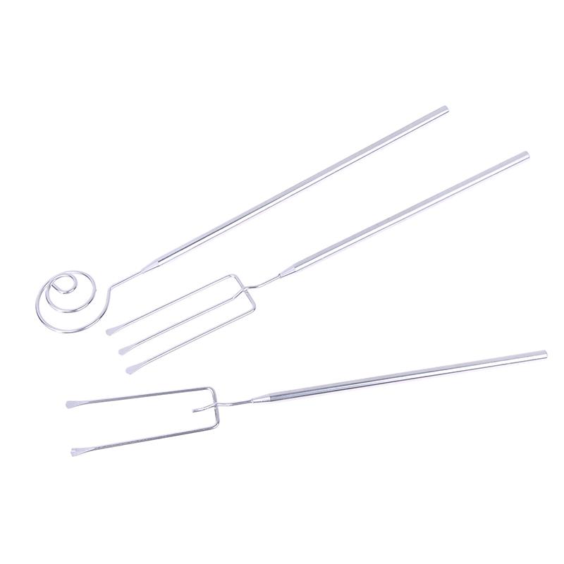 Stainless Steel Candy Dipping Fork Irregular Shaped Cheese Fondue Culinary Decorating Fork Long Handle Chocolate Dipping Tool