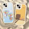 Cute Bubu Dudu Cartoon Phone Case For IPhone 16 15 14 13 12 11 Pro Max Plus Shockproof Leather Cover