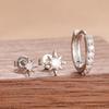 3PCS Stainless Steel Twinkle Star Ear Piercing Ear Stud Round Earrings For Women Zircon Tragus Helix Cartilage Piercing Jewelry