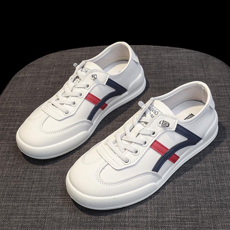 Кожаные маленькие белые туфли, женские туфли, летние тонкие дышащие повседневные туфли, новые легкие туфли Dexun Board Shoes с мягкой подошвой