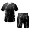 Летние модные мужские футболки, костюмы, персонализированные мужские спортивные повседневные шорты с короткими рукавами и 3D принтом