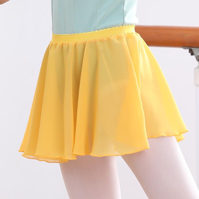 Универсальная и элегантная детская танцевальная юбка-фартук из шифона 100D