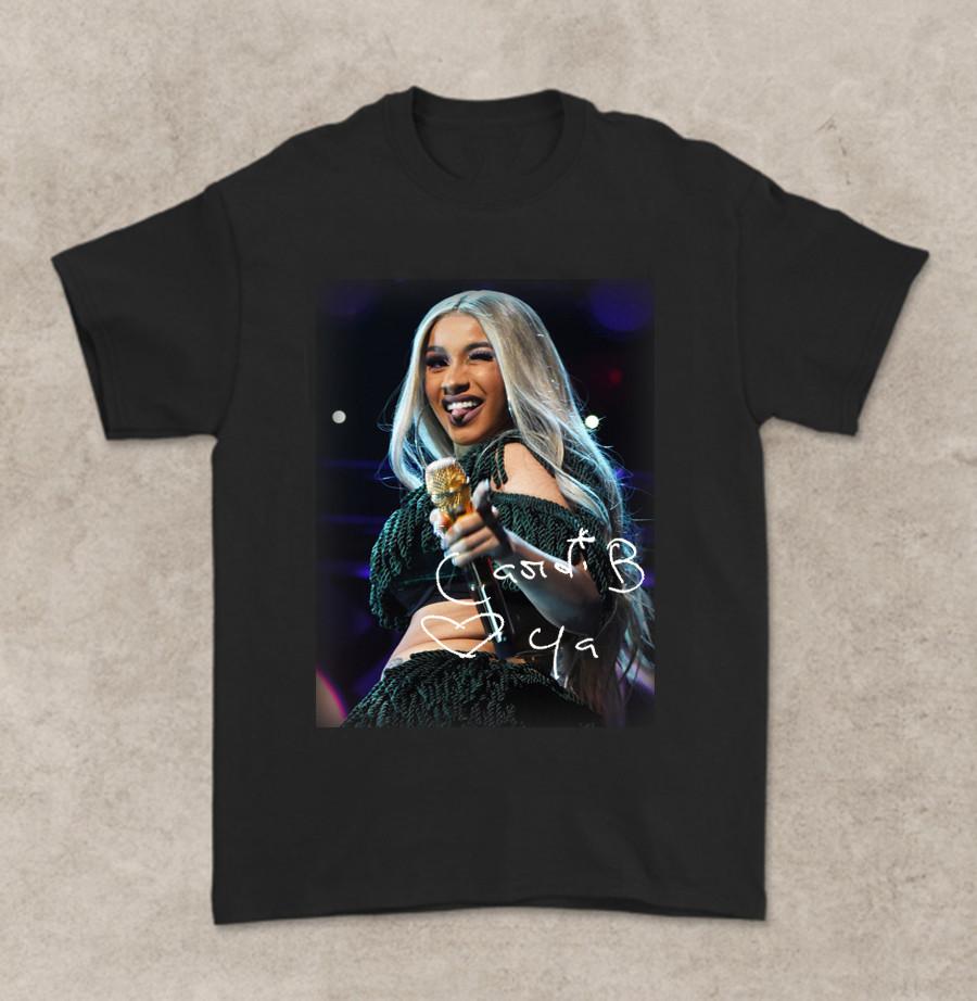 Хлопковая футболка с коротким рукавом Cardi B Унисекс Все размеры от S до 2345XL Унисекс футболка