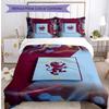 Aston Villa Football Printed 3PCS Bedding Set Breathable Duvet Cover with Pillowcases Decorative Bed Linen for Bedroom Home