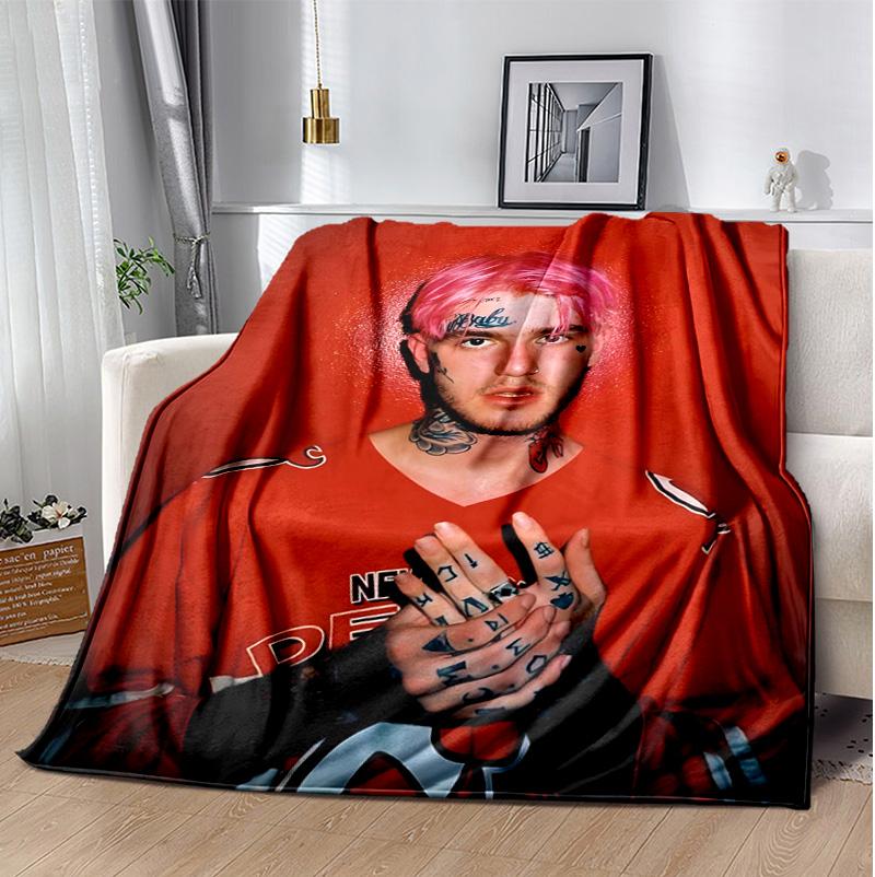 Neon Style Lil Peep Flannel Blanket Soft Warm All-Season Throw, Design for Camping, Car Travel, Hiking Sofa, Bed, Office Perfect Gift for Parties
