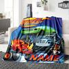 Customizable Blaze and the Monster Machines1 Throw Blanket – Personalized Name, All-Season Cozy Snug Blanket, Machine Washable, Personalized Blanket