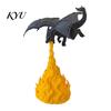 Unique Desktop Figurine Dragon Bookshelf Nook Light, Fire-Breathing Fantasy Shelf Decor, LED Handmade Art Sculpture Night Lamp for Bedroom Living Room