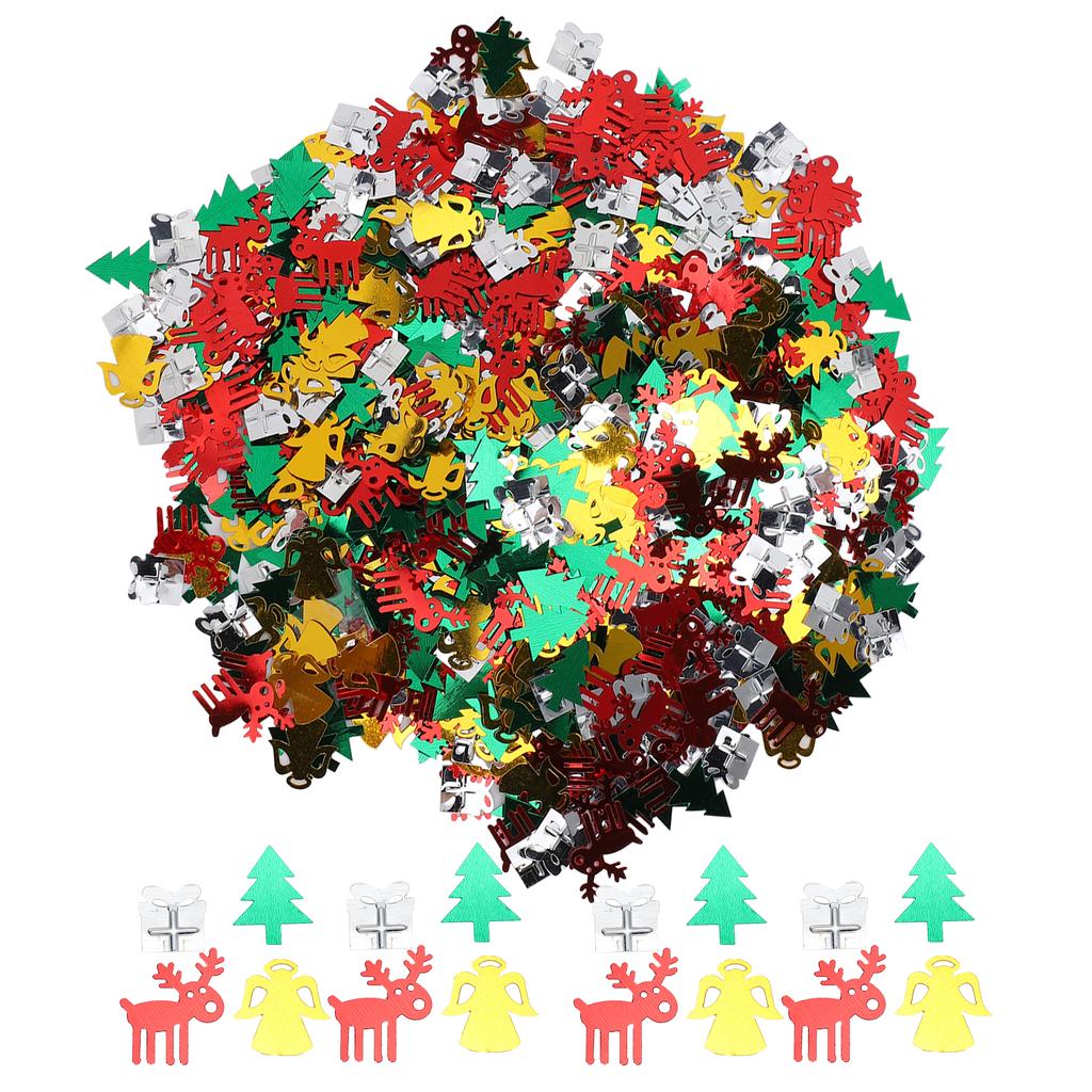 100 г ПВХ конфетти рождественские елки олени ангелы подарок форма пайетки блестки украшения на Рождество