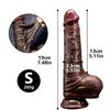 8.5inch Black Realistic Penis for Women Sliding Foreskin Dildo Suction Cup Dildos Female Masturbator Big Dick Adult Anal Sex Toys Shop