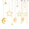 Светодиодный гирляндный светильник Fairy Star Moon с регулируемой яркостью, несколько режимов освещения, декоративный светильник с питанием от USB, декор для окон и стен