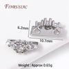 18K Gold Plated 2/3 Hole Separators For Beads,Inlaid Zircon Beads Separators,Handmade Decorative DIY Beading Jewelry Materials