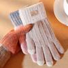 Thicken Knitted Gloves Warm Touch Screen Mittens Outdoors   Men Women