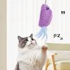 Кот Длинная Веревка Дразнилка для Кошек Смешная Палочка Котенок Самостоятельно -хи Эластичная Плюшевая Мышь Перо Колокольчик Подвесная Дверь Дразнилка для Котенка