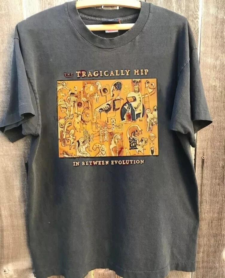 The Tragically Hip In Between Evolution Charcoal Unisex T-shirt Reprint S-5XL