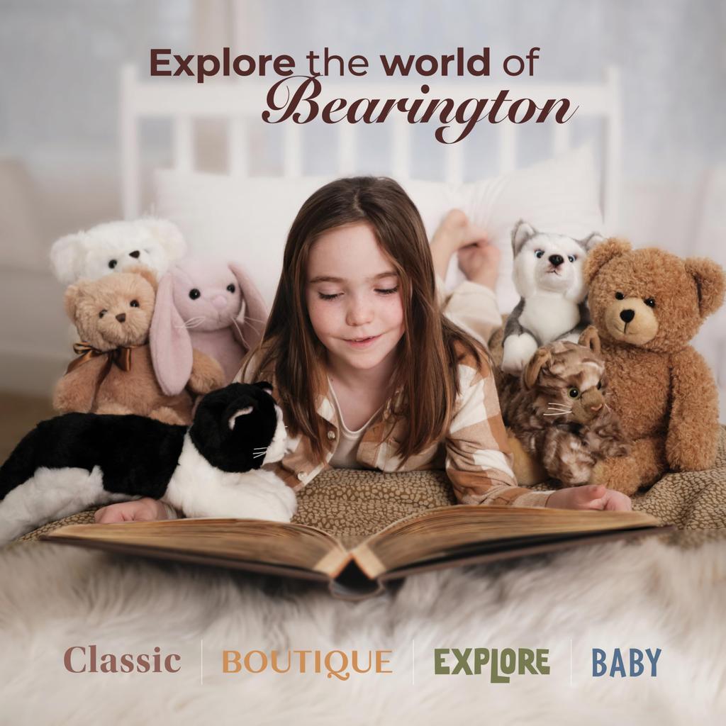 Bearington Collection Lil' Cleo Siamese Cat Plush Toy with Ultra-Soft Long Fur - Birthday Gift for Animal Lovers and Cat Owners