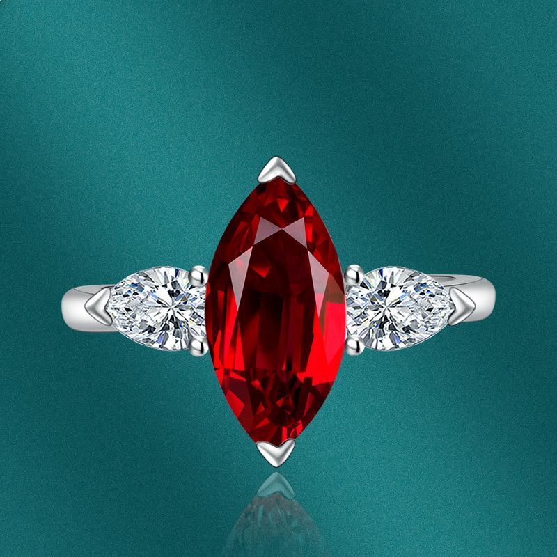 BELLA BOX Открывающиеся кольца изменяемого размера для женщин 7*14 мм с цирконом, ювелирные изделия для помолвки, подарок