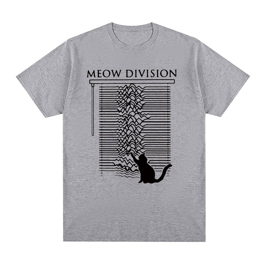 Joy Division Unknown Pleasure Cat Vintage T-shirt Fashion 80s Post Punk Band Cotton Men T Shirt New Tee Tshirt Womens Tops
