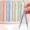 Unique Design 3 In 1 Compasses Adjustable Geometry Tool Pencil Compass Ruler Art Design