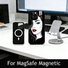 Чехол для телефона с линейным рисунком Для iPhone17,16,15,14,13,12,11 Plus,Pro Магнитный Для Magsafe Беспроводная зарядка