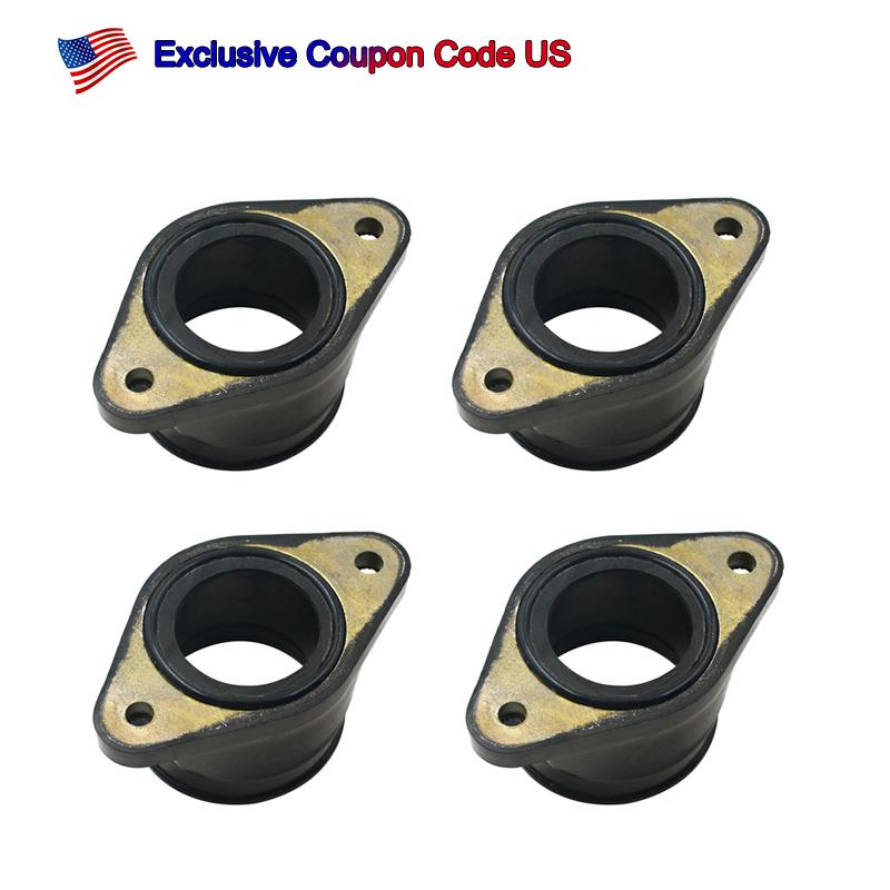 4PCS Motorcycle Carburetor Intake Manifold For Suzuki GSX750F GSX750 Katana GR78A 1990-1998 GSXR750 GR77A 1989-1990 13101-17C01