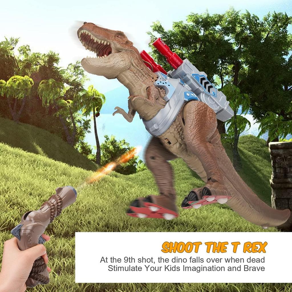 Dinosaur Toy with and Multifunctional Robotic Dinosaur with Impressive and Popular Gift for Birthday or Radio-controlled Smoke, Moving, Roaring,