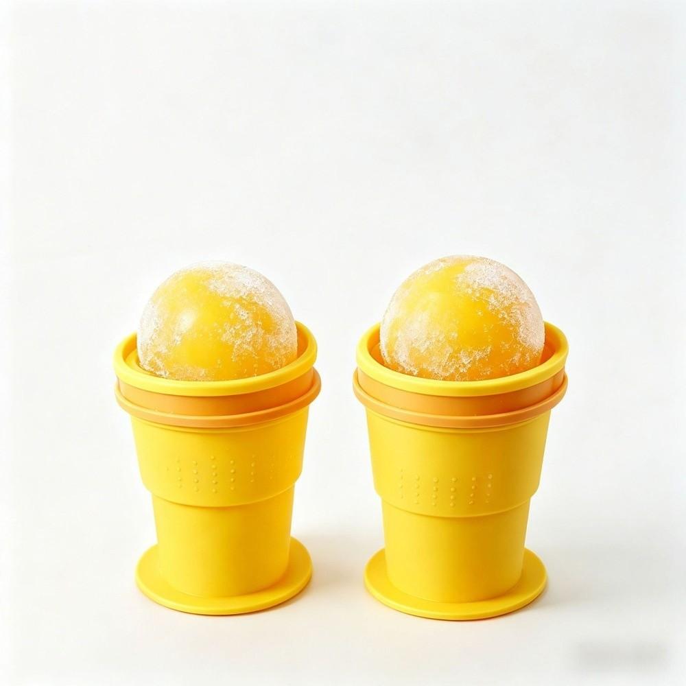 Leak-Proof Foldable Ice Ball Cup 2 in 1 Ice Cube Kettle Ice Maker & Drinking Cup Summer Outdoor