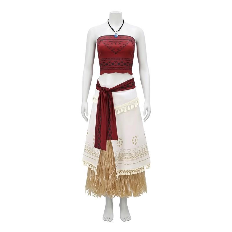 Moana Cosplay Costume Halloween Stage Ocean Adventure Themed Party Outfit Womens Fancy Dress